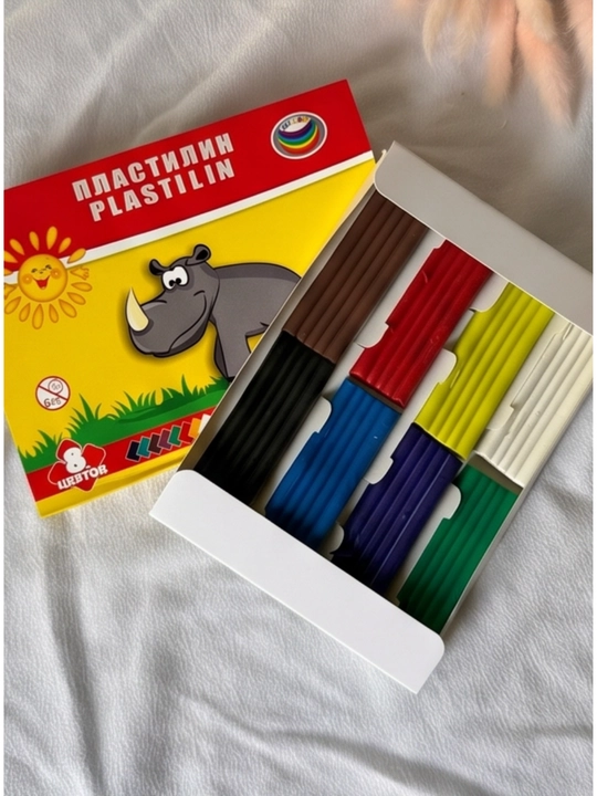 Modellashtirish uchun Bolalar plastilini "Klassika", 8, 10, 12 rang - 