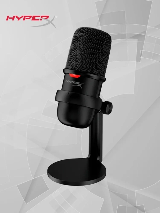 Микрофон HyperX SoloCast USB, Tap-to-Mute, Plug & Play, черный - 