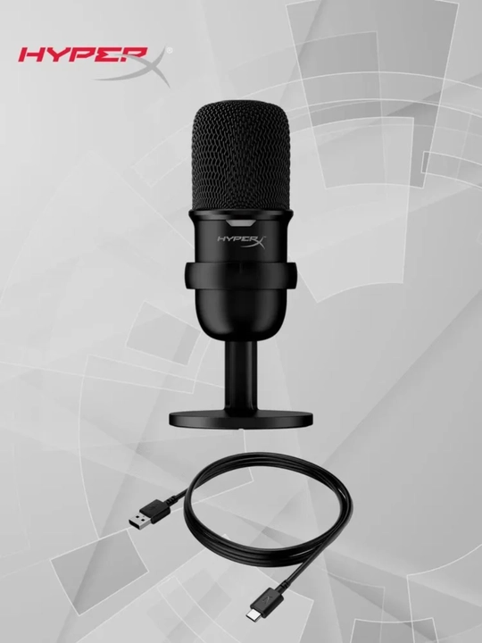 Микрофон HyperX SoloCast USB, Tap-to-Mute, Plug & Play, черный
