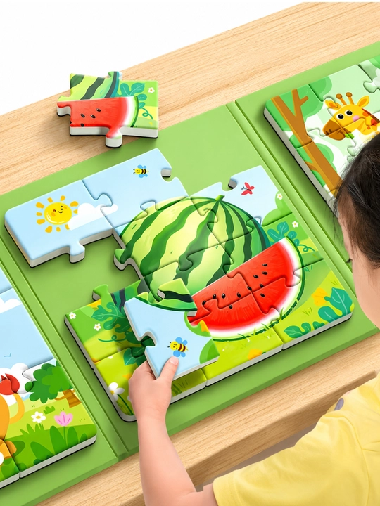 Bolalar uchun puzzle kitob, 3ta rasmli - 