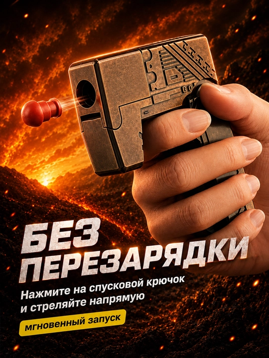 Игрушка-пистолет антистресс в форме зажигалки с мишенью