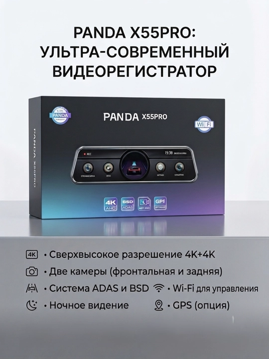 Full HD 4K sensorli ekranli PANDA X55PRO dash kamerasi - 
