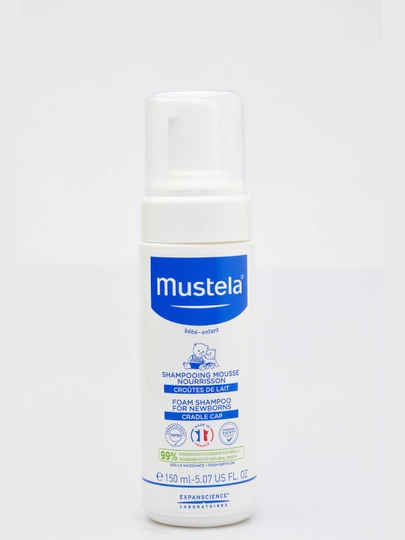 Mustela Foam Shampoo chaqaloqlar uchun sut qobiqlariga qarshi koʻpik-shampun, 150 ml
