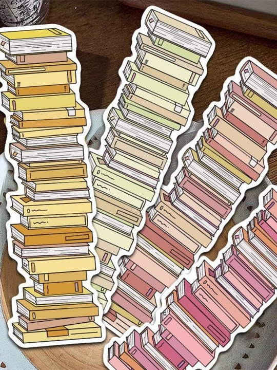 Картонные закладки для книг bookmark набор из 6 штук, разные дизайны, случайный выбор