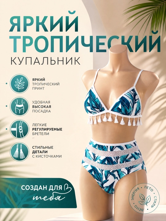 Женский купальник раздельный - 