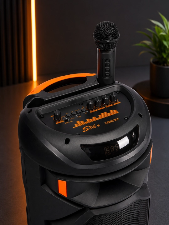 Портативная Bluetooth колонка 8301 с микрофоном, USB/TF/FM, LED