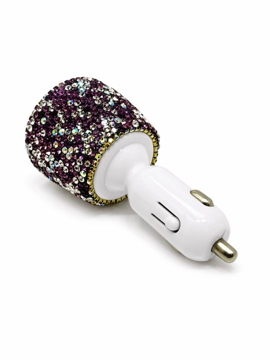 Avtomobil uchun USB zaryadlovchi adapter prikurivatel orqali, tezkor zaryadlash,2 portli - 