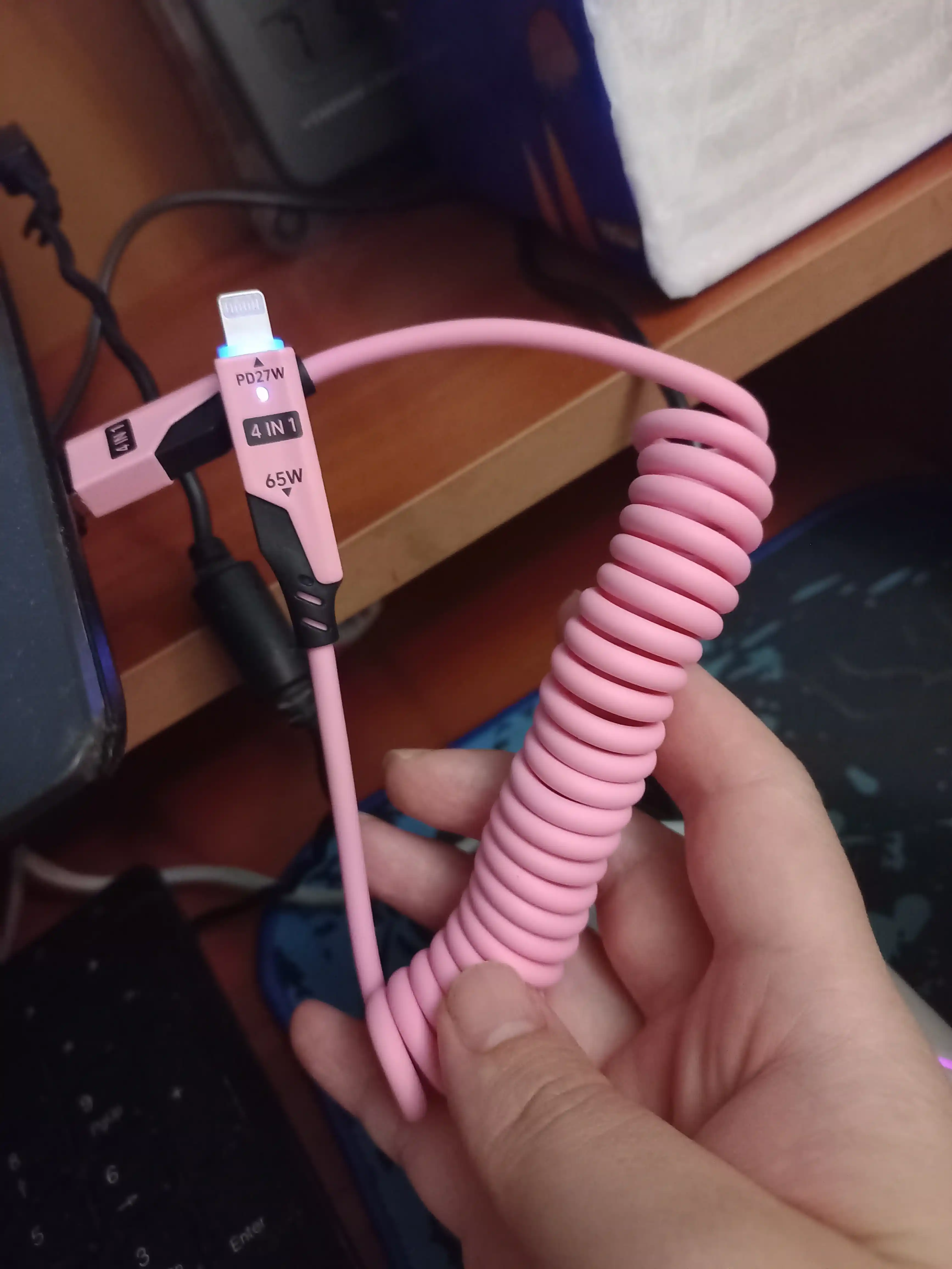 Кабель для зарядки, 65 Вт, 4 в 1, iPhone, Samsung, Redmi, Type-C, Lightning