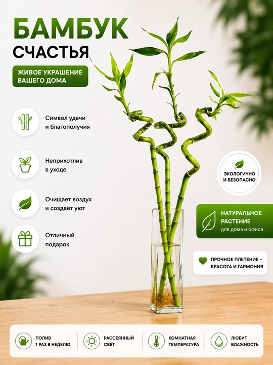 Baxt bambuki (Lucky Bamboo) - 