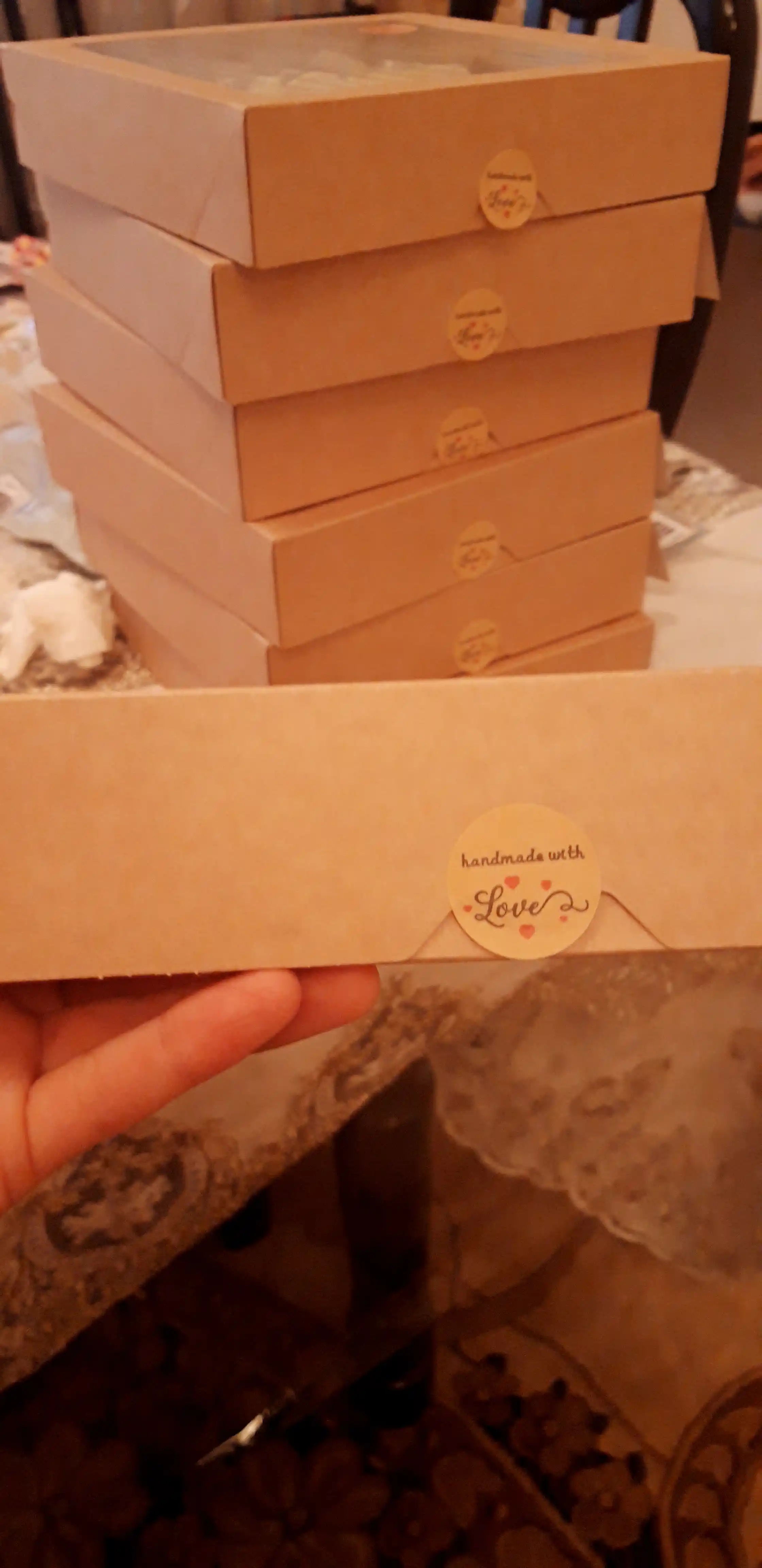Наклейки, стикеры круглые Cпасибо, Handmade, Thank You, Thanks, 50 шт, 250 мм