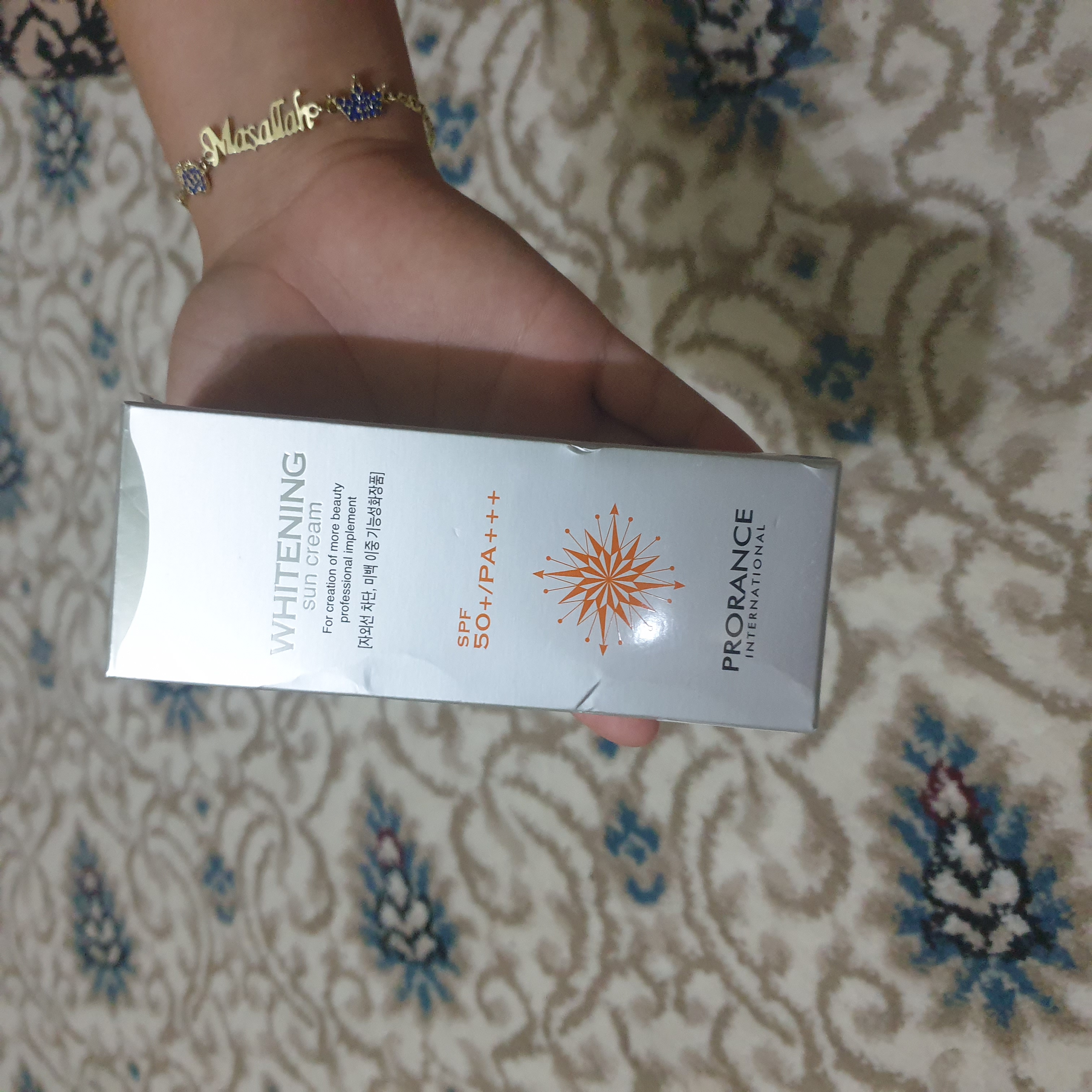 Quyoshdan himoya qiluvchi krem Prorance Whitening SPF 50+ PA+++, oqartiruvchi, 70 ml