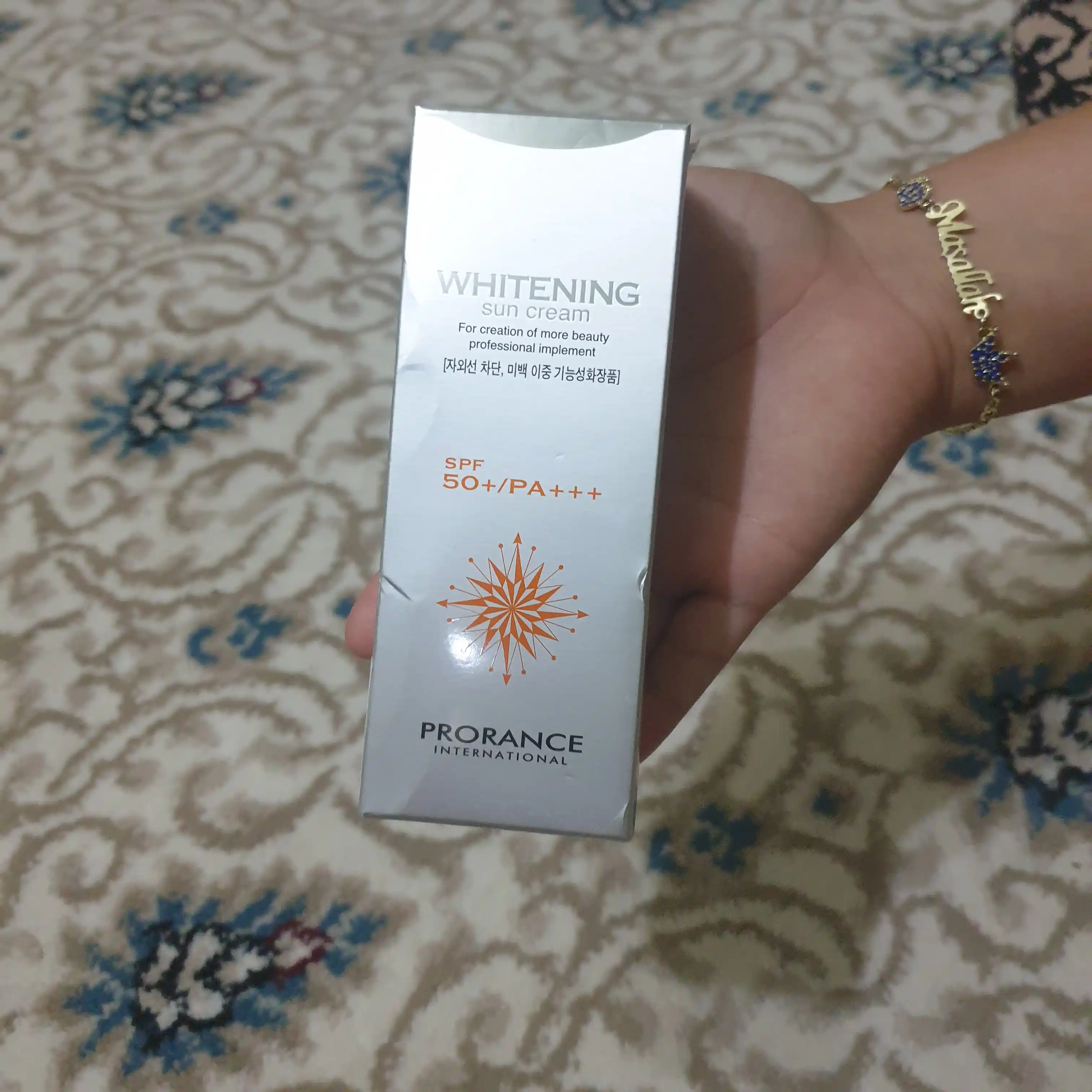 Quyoshdan himoya qiluvchi krem Prorance Whitening SPF 50+ PA+++, oqartiruvchi, 70 ml