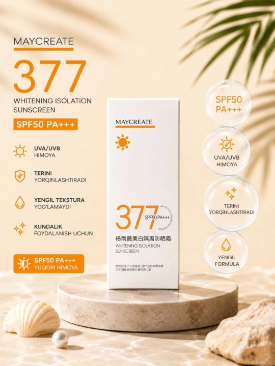 Whitening Isolation Sunscreen SPF50 PA+++ — солнцезащитный крем с высокой степенью защиты - 