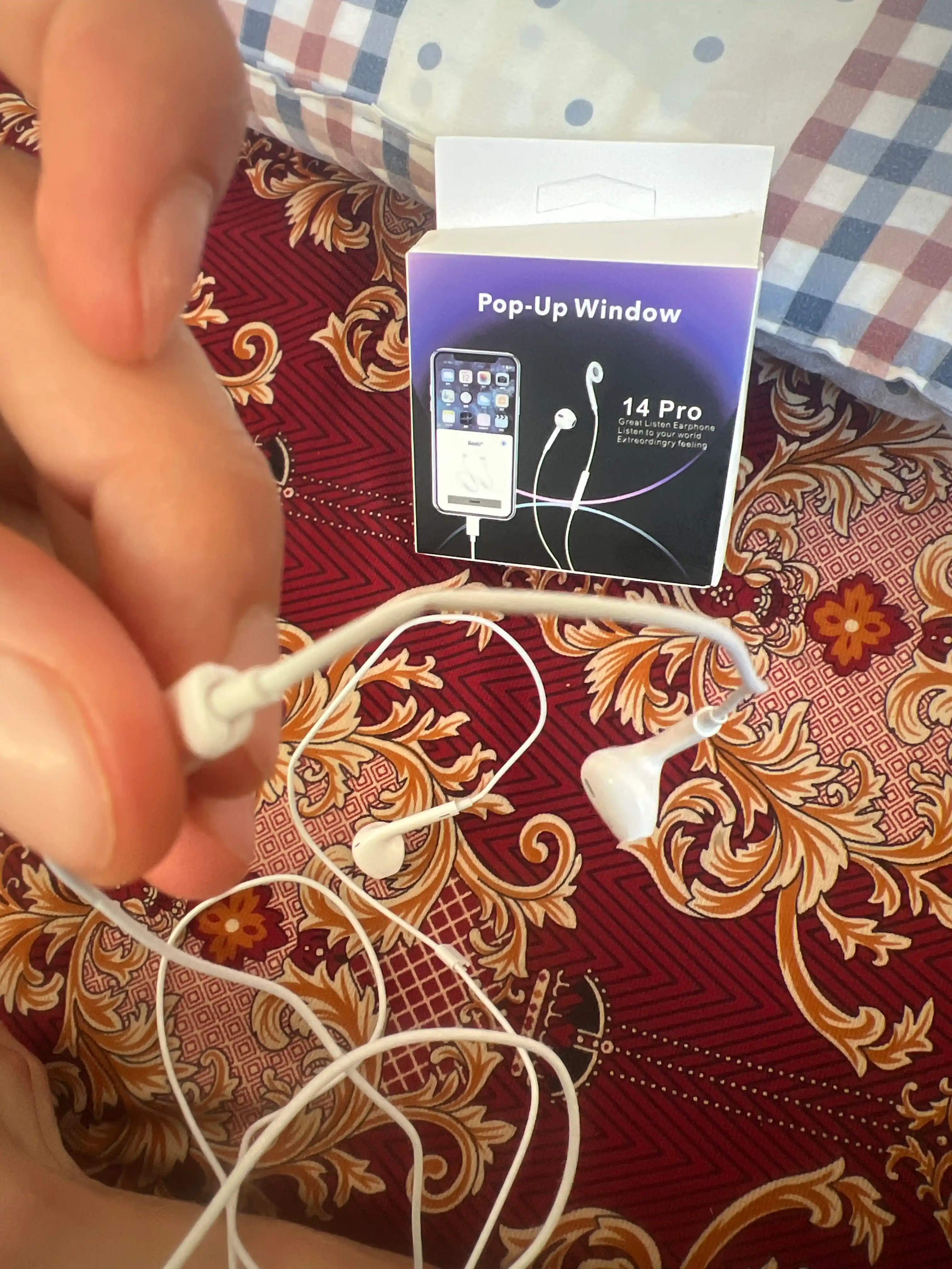 Проводные наушники для iPhone,(Pop-Up) с микрофоном, Lightning, Type-c,3.5mm Aux