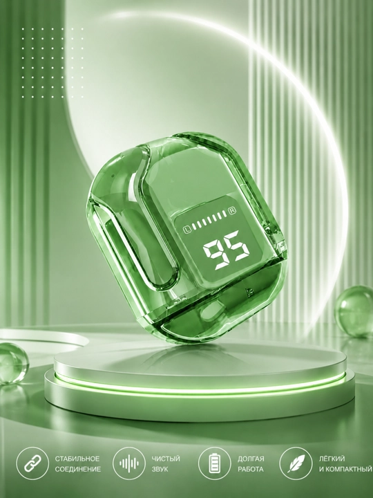 TWS Simsiz Quloqchin LED Displeyli Zaryadlash Keysi bilan Oq