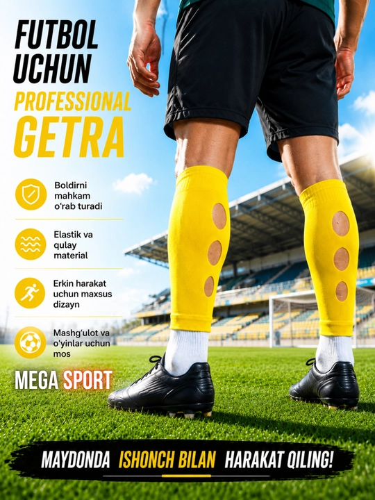 Professional futbol getrlari— elastik va qulay, 1 juft - 