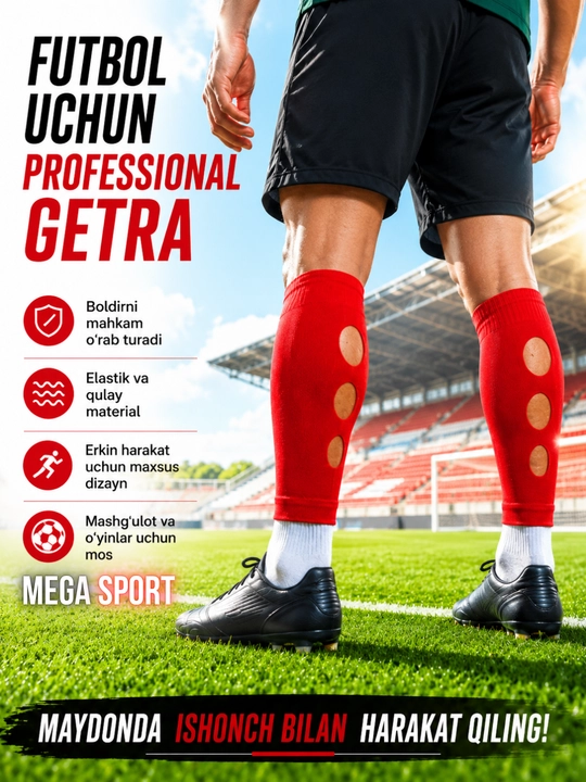 Professional futbol getrlari— elastik va qulay, 1 juft - 