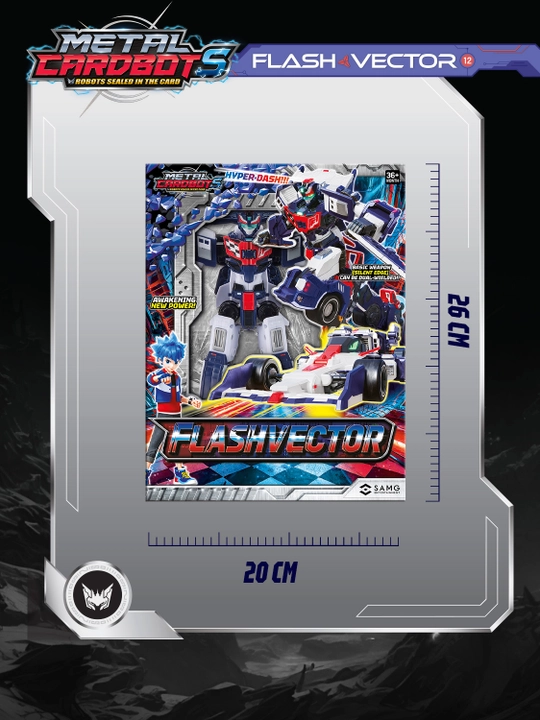 Metal Card Bot. Flash vektor-transformer, 20 sm, S2