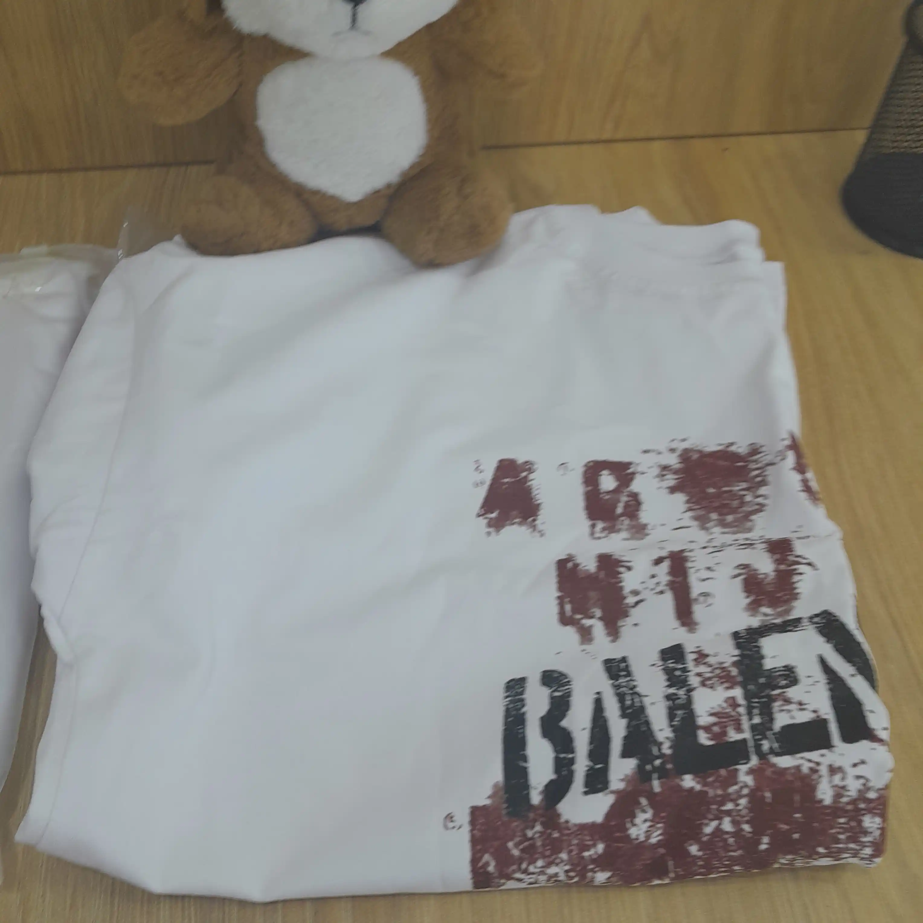 Y2K Balenciaga oversayz futbolkasi, alifboli, 100% paxtadan, granj stritvir, uniseks