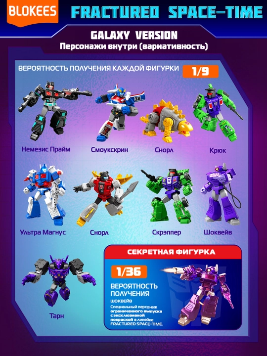 Blokis Transformers Galaxy Fractured Surprise konstruktori