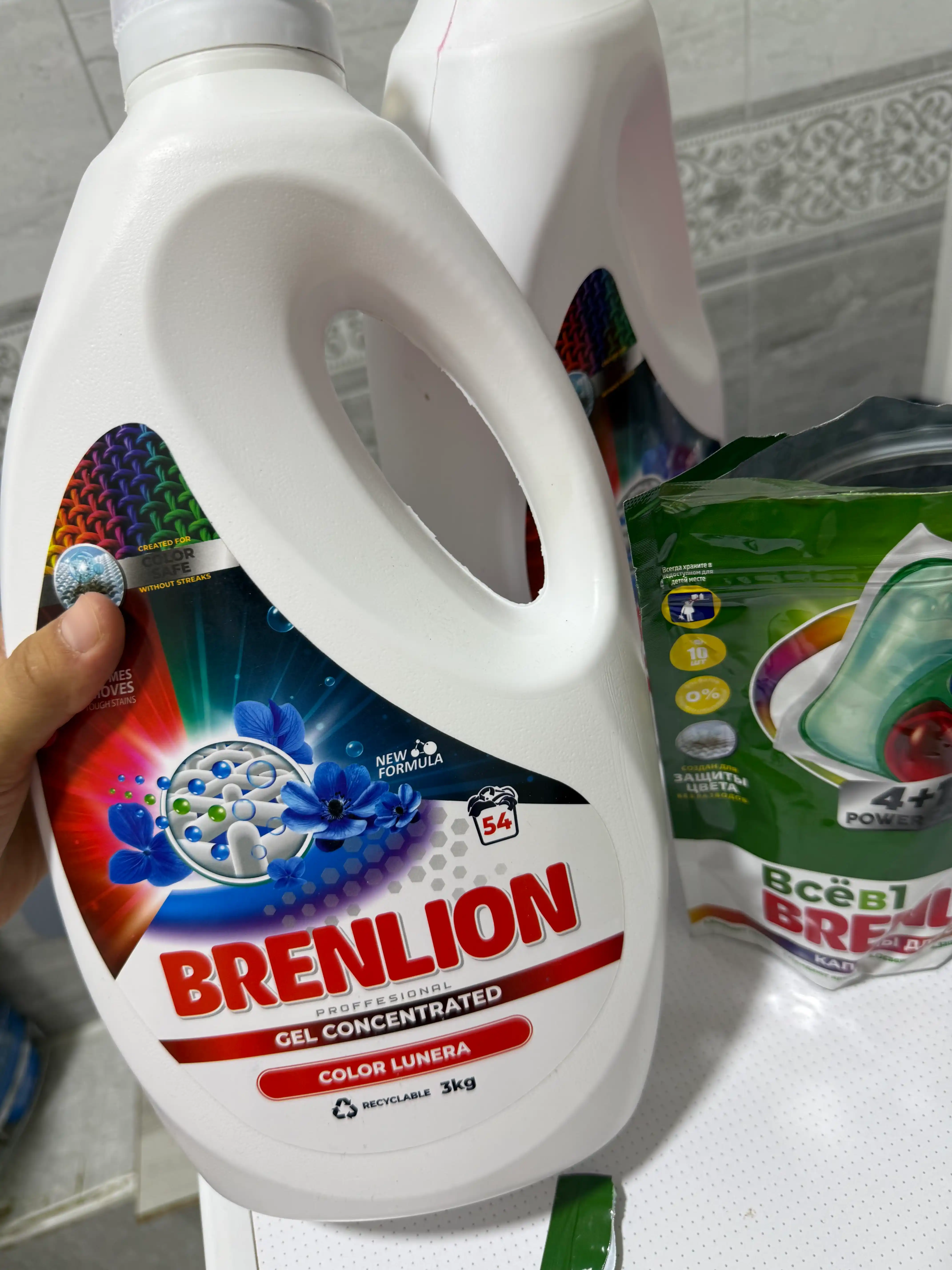 Гель для стирки Brenlion, жидкий порошок для цветного белья, стиральный гель автомат