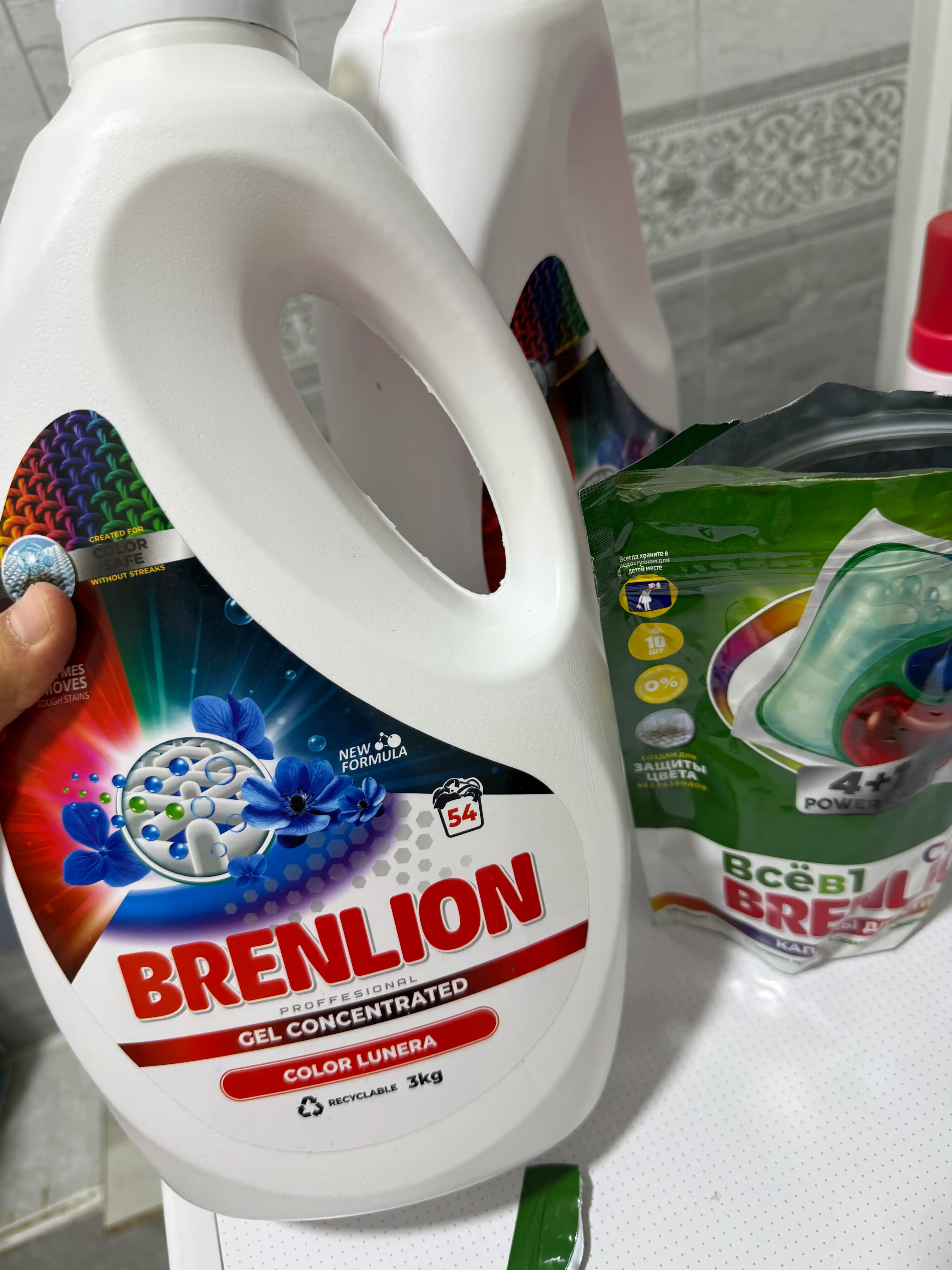 Гель для стирки Brenlion, жидкий порошок для цветного белья, стиральный гель автомат