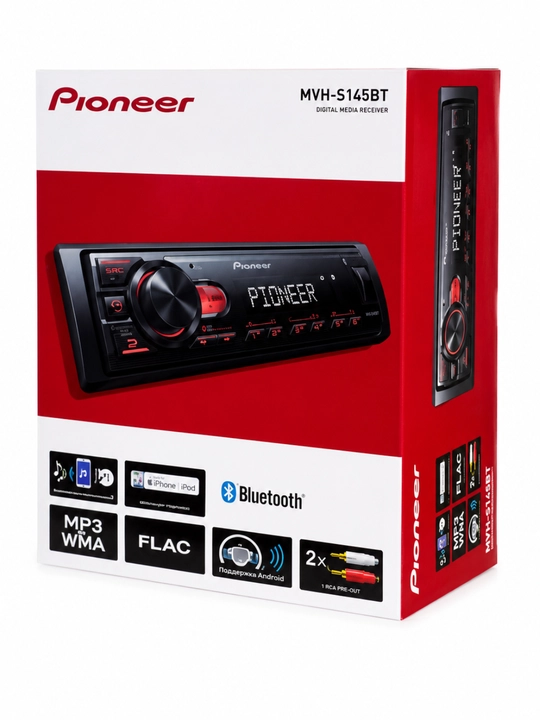Avtomobil magnitolasi Pioneer MVH-S145BT, Bluetooth, USB, MP3 media resiver