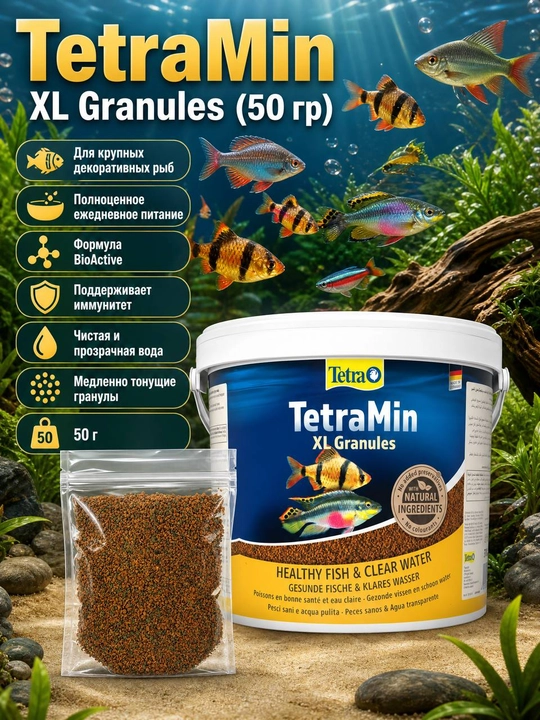 Tetra Min XL Granules baliq ozuqasi, 50 g - 