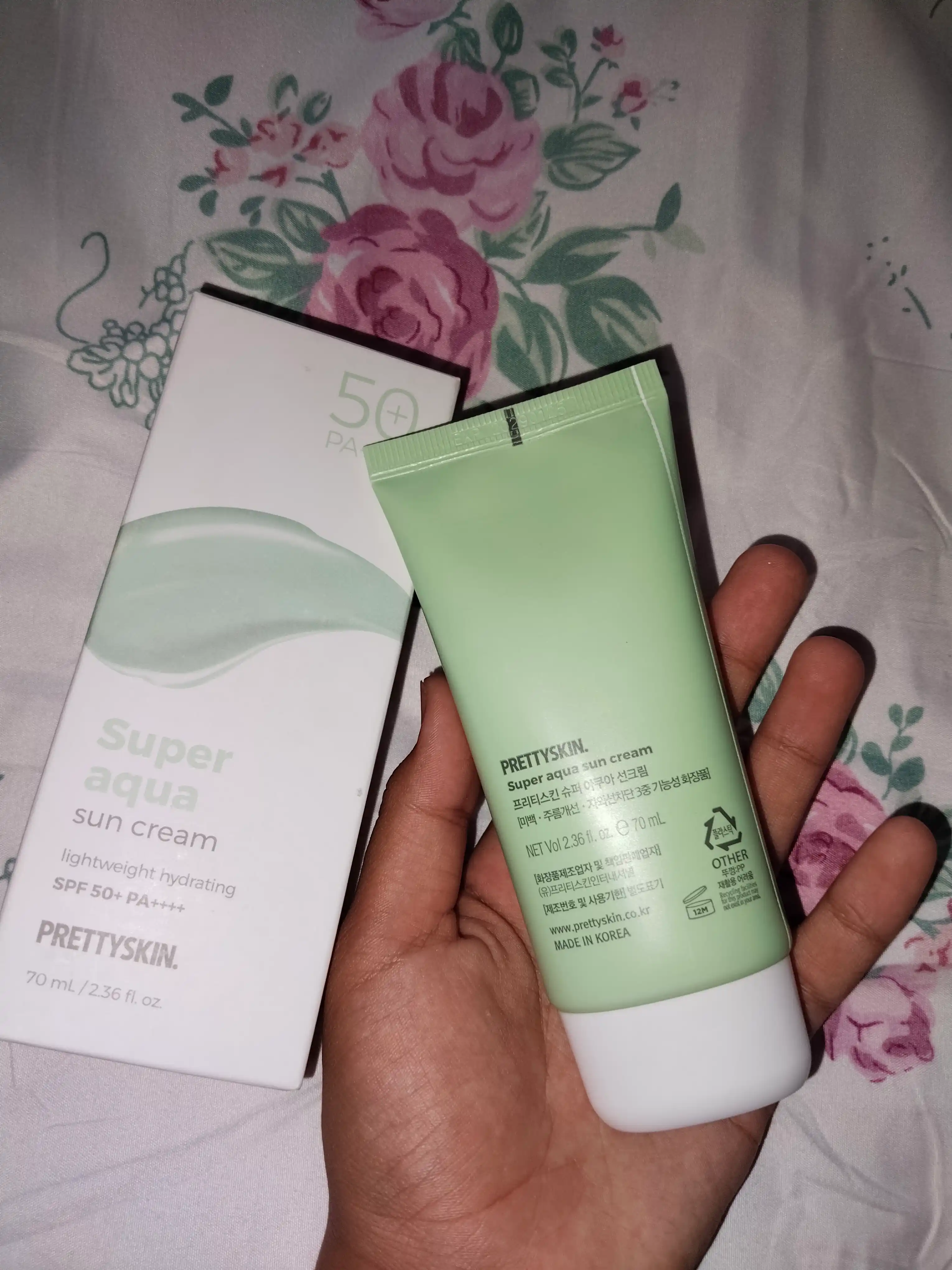 Pretty Skin Yuz uchun namlovchi, quyoshdan himoyalovchi krem SPF50+ PA++++ 4 xil, 70 ml