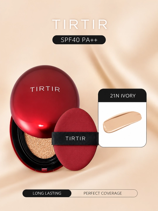 TIRTIR Mask Fit Red Cushion SPF40 PA++  Uzoq saqlanuvchi cushion tonal krem - 