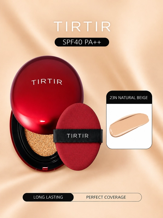 TIRTIR Mask Fit Red Cushion SPF40 PA++ — Стойкий тональный кушон с длительным эффектом
