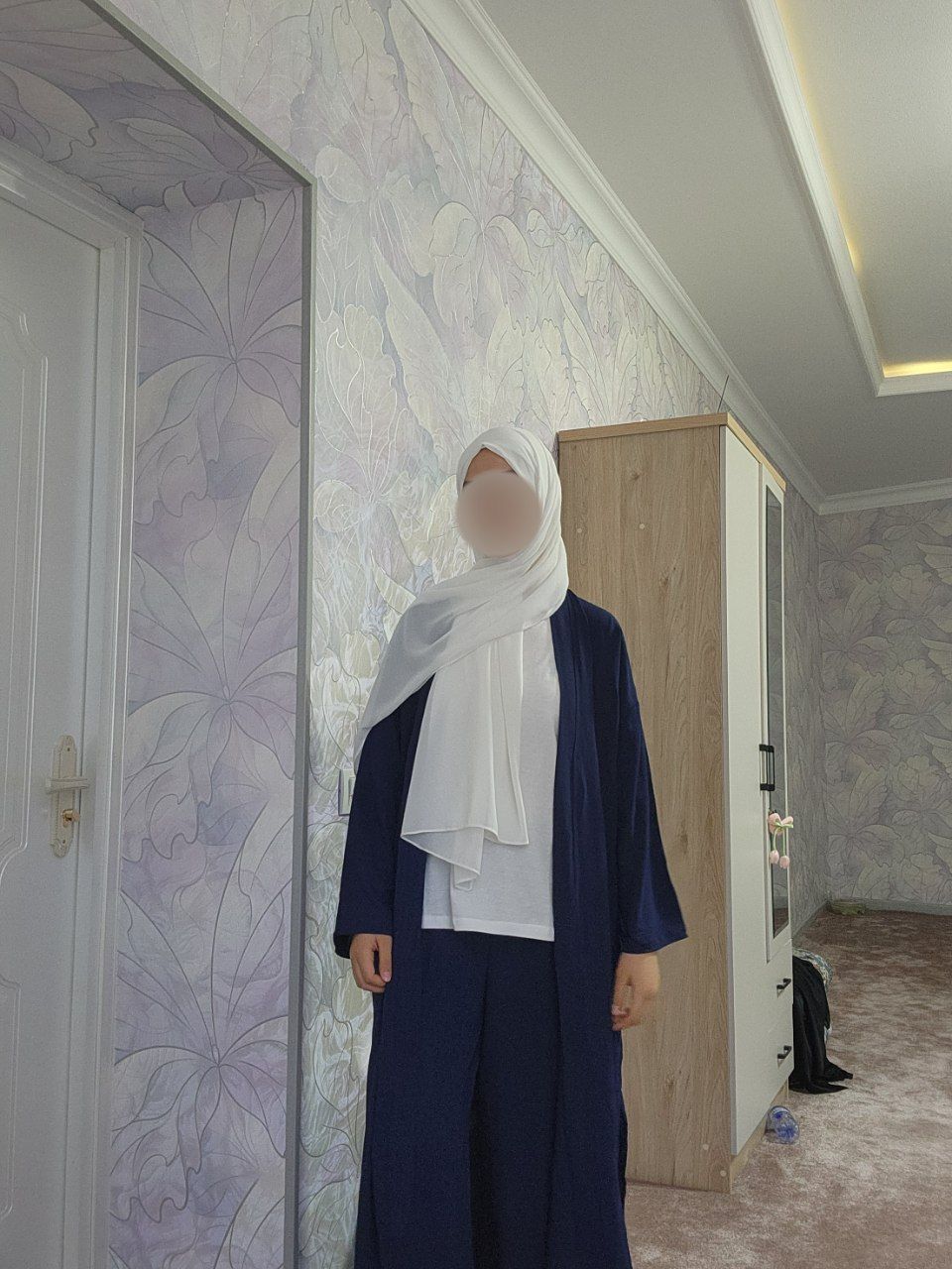 Абайя 3 в 1 с брюками – три удобных комплекта, абайя + кюлоты + футболка(42-54)