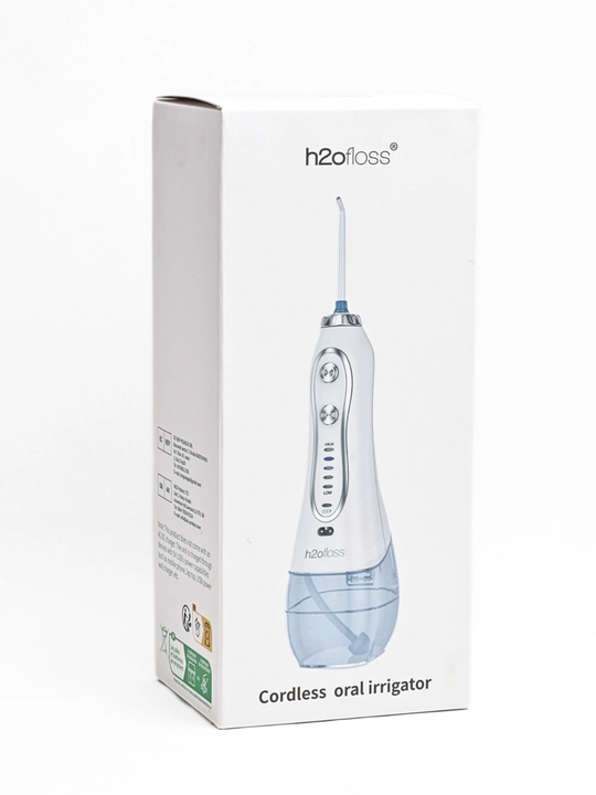 H2OFloss Portativ og‘iz irrigatori – professional tish va milk parvarishi, 8 ta nasadka