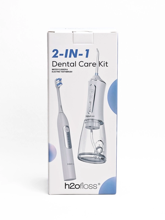 H2OFloss Portativ og‘iz irrigatori – professional tish va milk parvarishi, 8 ta nasadka