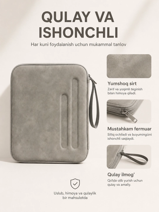 10 dyuymgacha planshet uchun zamonaviy himoya sumka — ishonchli va qulay