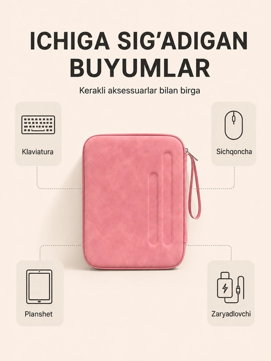 10 dyuymgacha planshet uchun zamonaviy himoya sumka — ishonchli va qulay