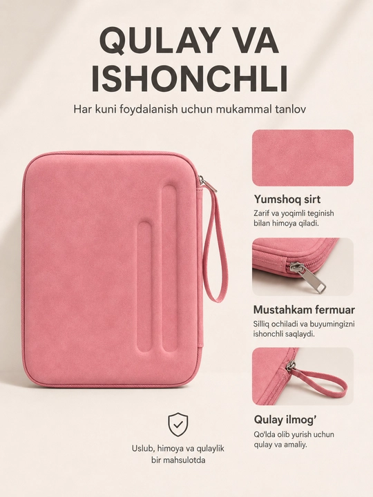 10 dyuymgacha planshet uchun zamonaviy himoya sumka — ishonchli va qulay