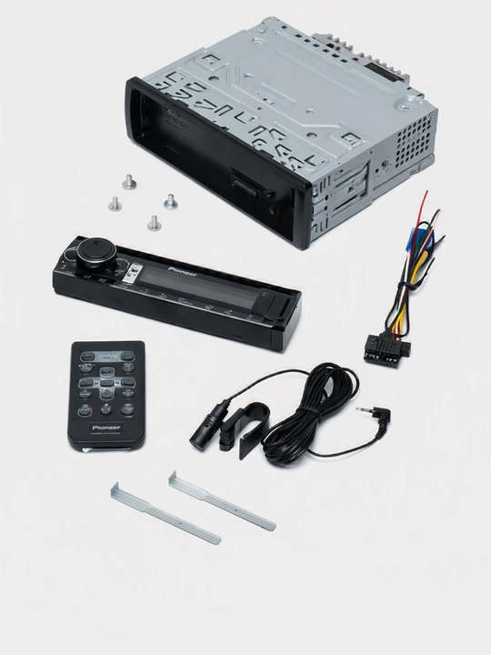 Avtomagnitola Pioneer MVH-S520BT Bluetooth, USB, AUX, 1-DIN, qora