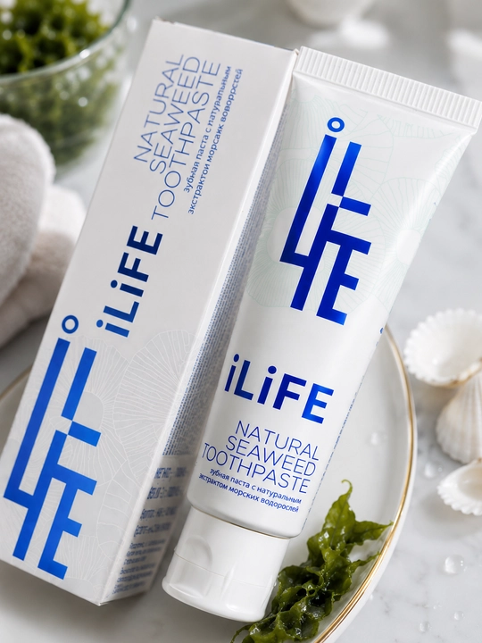 Зубная паста iLiFE Natural Seaweed 100 г экстракт морских водорослей уход за эмалью