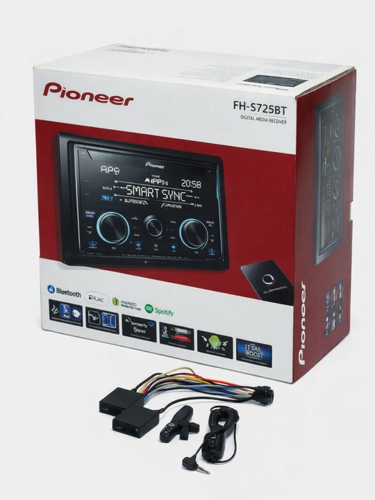 Автомагнитола Pioneer FH-S725BT, 2DIN магнитола для автомобиля, Bluetooth AUX USB CD