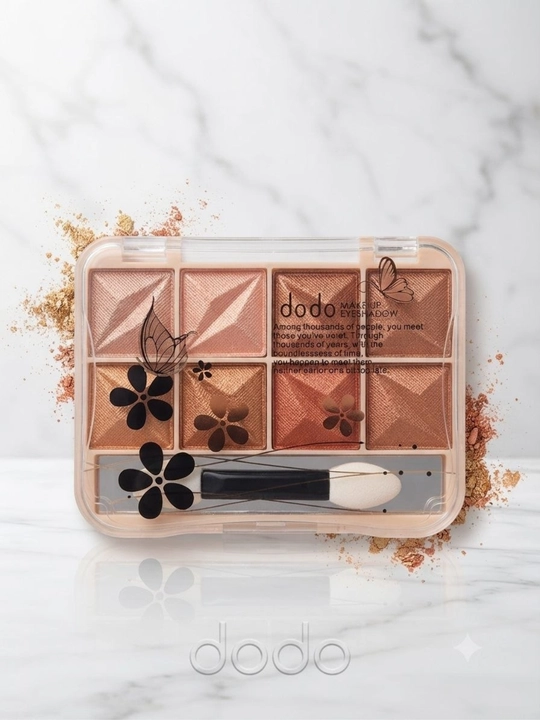 Палетка теней для век Dodo Elegant Eyeshadow — 8 сияющих и матовых оттенков - 