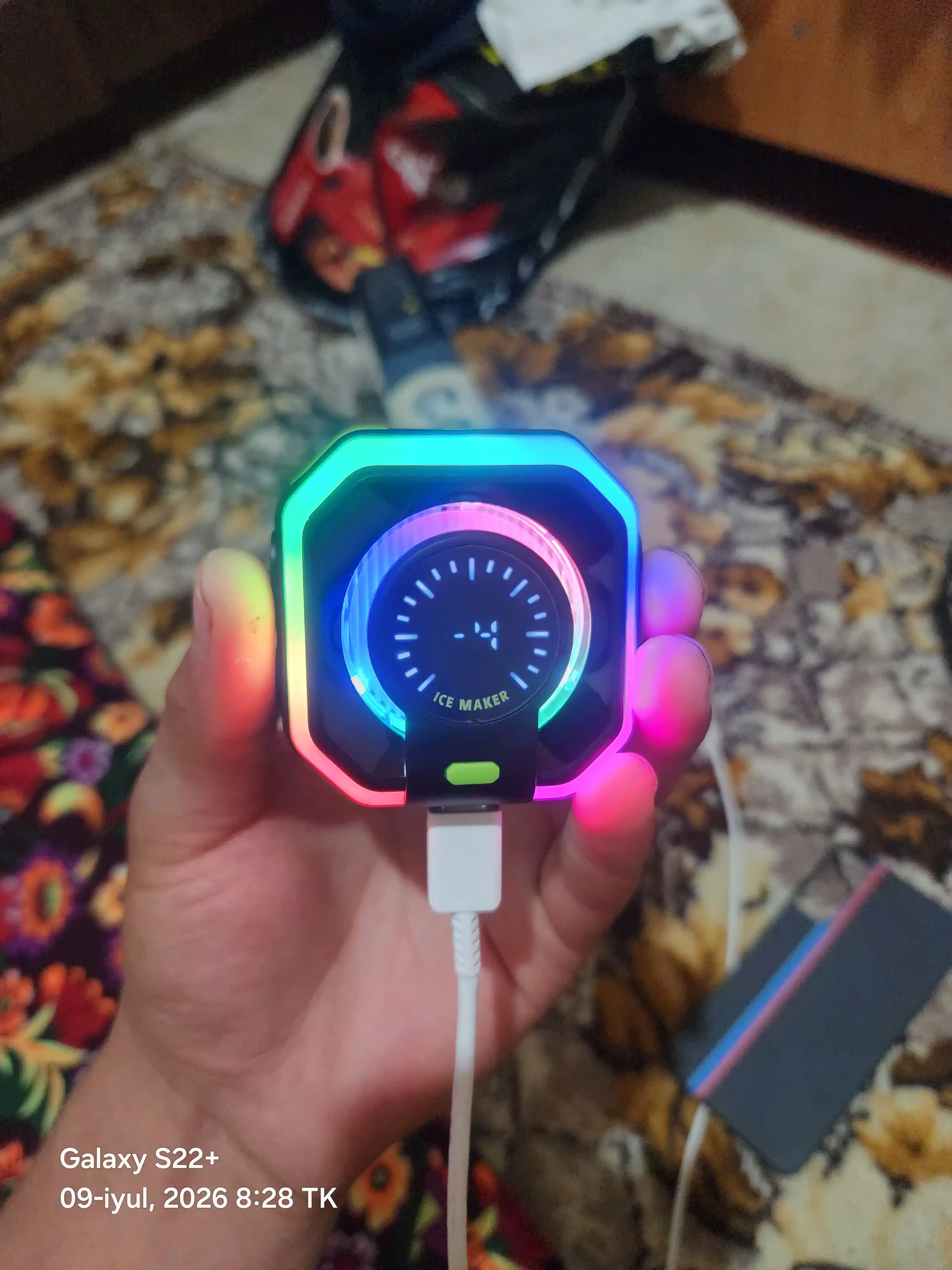 Кулер для телефона магнитный HK 5Pro Gaming Cooler — цифровой дисплей, Type-C для геймеров