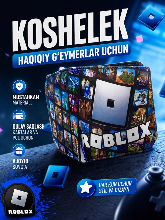 Garri Potter, Roblox va Minecraft uslubidagi bolalar hamyoni