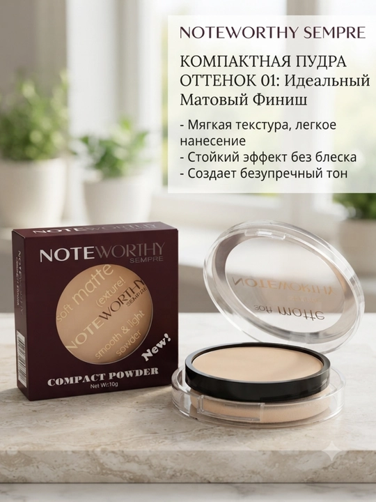 Компактная пудра с коллагеном, обеспечивающая естественное и шелковистое покрытие - 