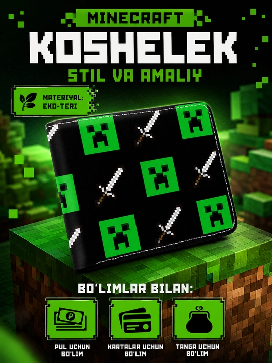 Garri Potter, Roblox va Minecraft uslubidagi bolalar hamyoni
