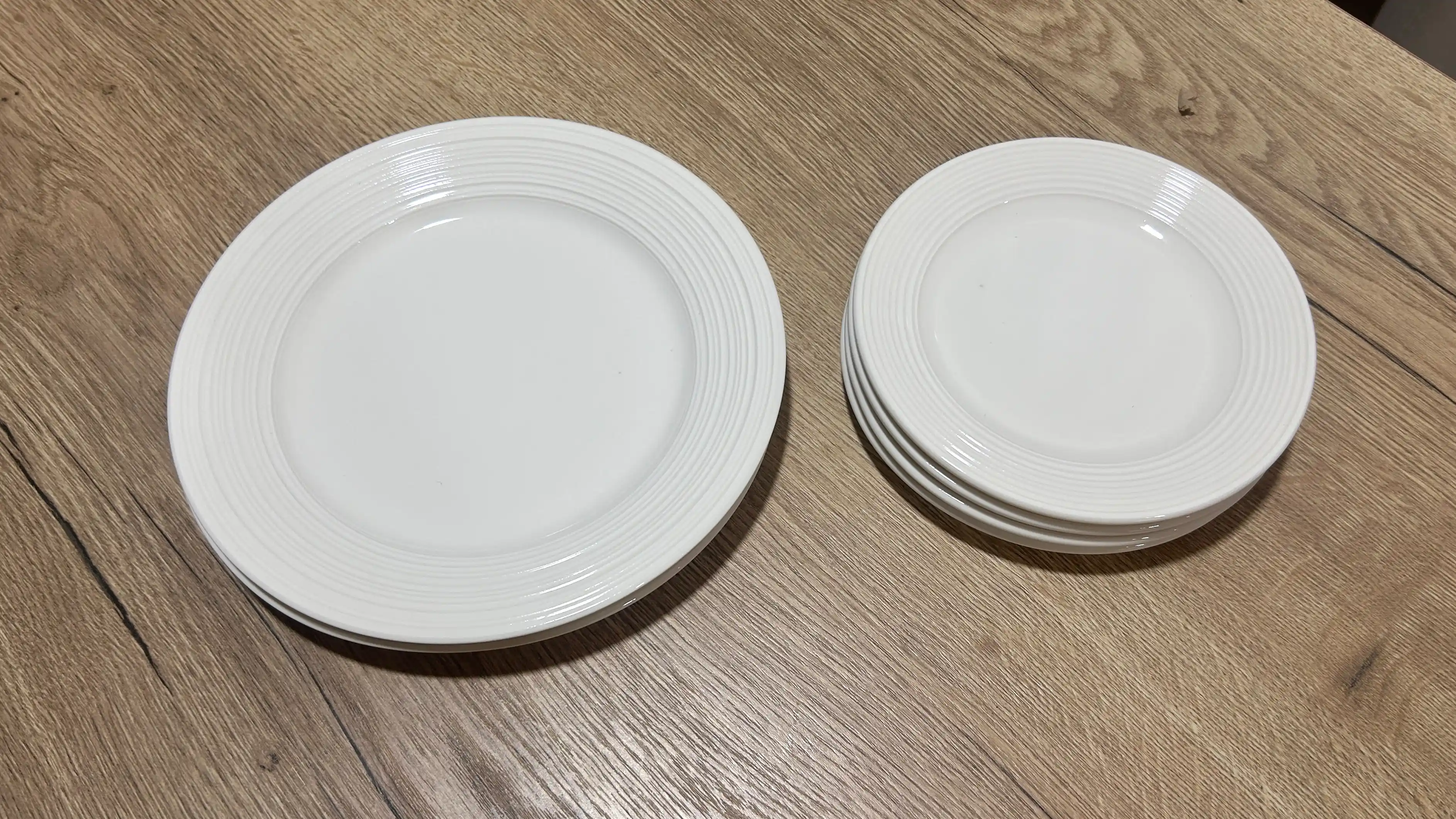 Oq farfor likopcha 15,5 sm, 18 sm, 20,5 sm diametrda bo‘lib