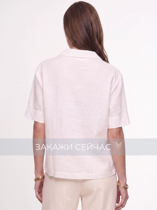 Katta o‘lchamdagi V-kesimli ayollar bluzkasi, L–5XL