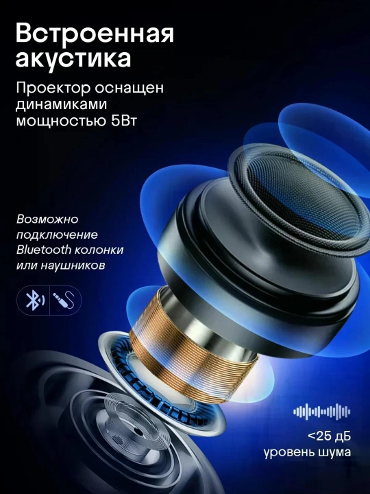 Проектор для фильмов с автофокусом FULL HD