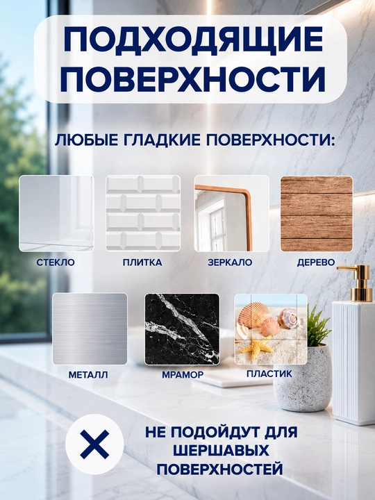 Крючки самоклеящиеся, пластиковые, набор для кухни и ванной