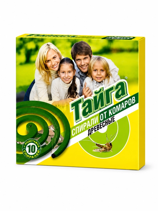 Спирали от комаров Тайга, древесные, 10 шт